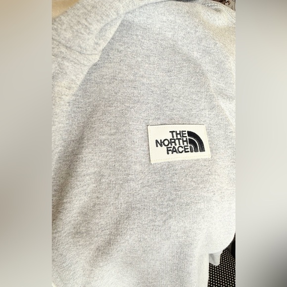 The North Face Women’s XL Full Zip Hoodie Gray Long Sleeve Sweatshirt Logo - Picture 8 of 9